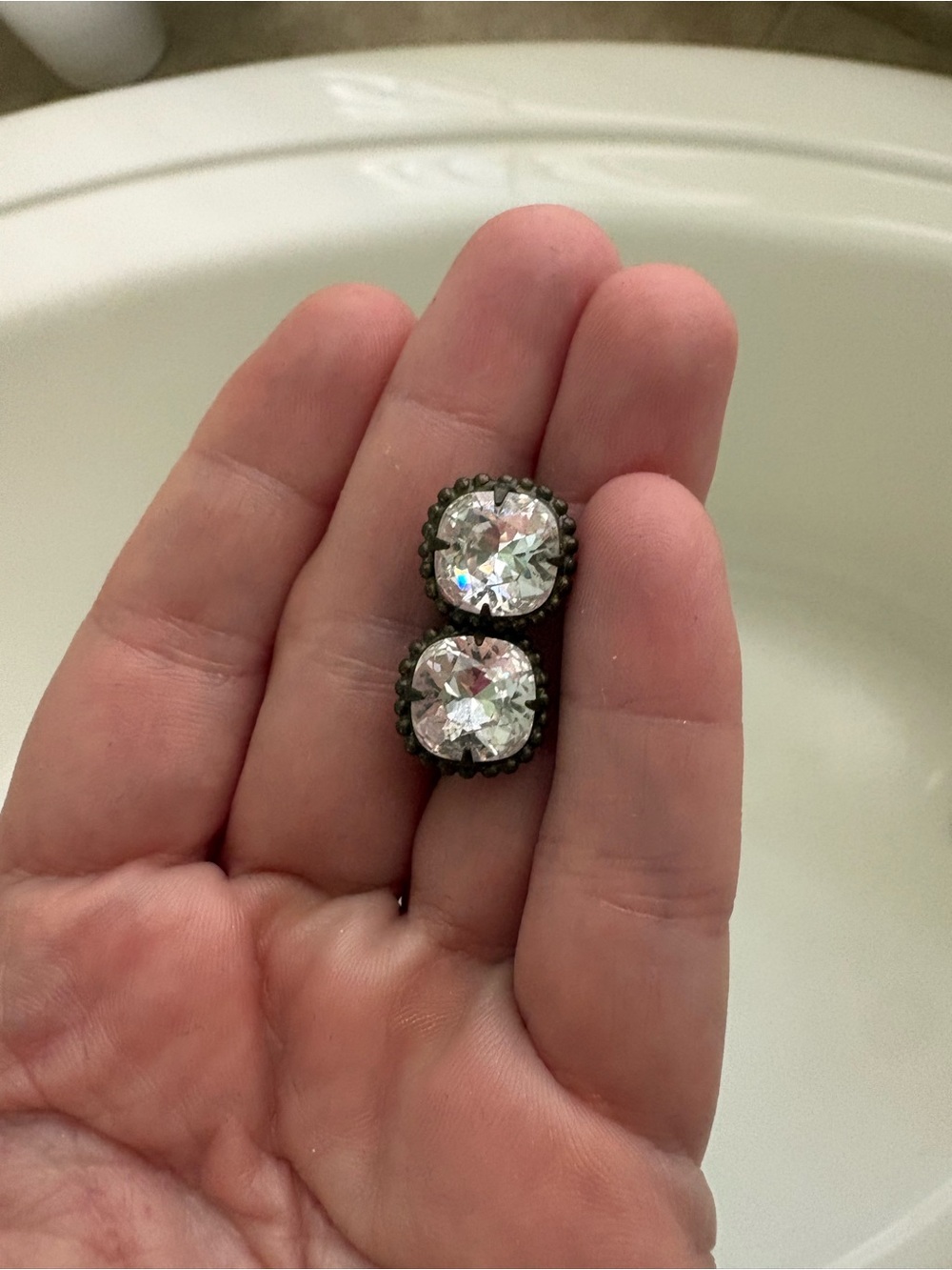 Sorrelli Clear Crystal Stud Earrings - Women Jewelry - Picture 4 of 4